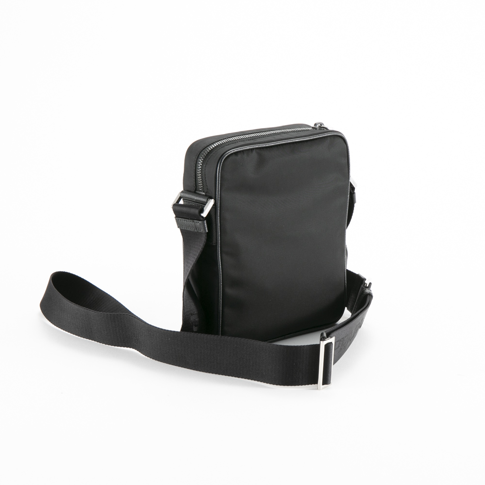 プラダ PRADA ReNylon+SAFFIANO 縦型ショルダーバッグ ポーチ付き
