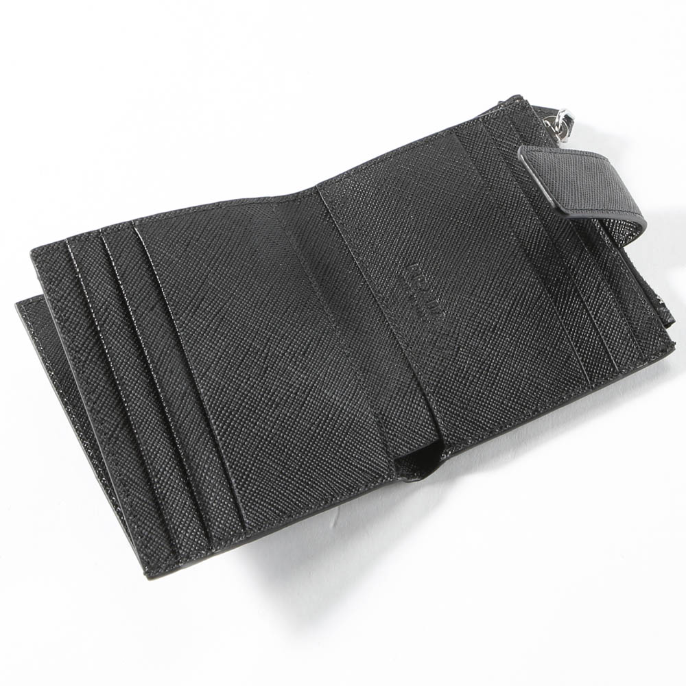 プラダ PRADA 折財布 SAFFIANO TRIANGOLO カードホルダー 小銭入付