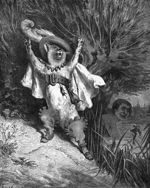 Gustave Dore Print: Puss in Boots. Art Prints, Posters & Puzzles