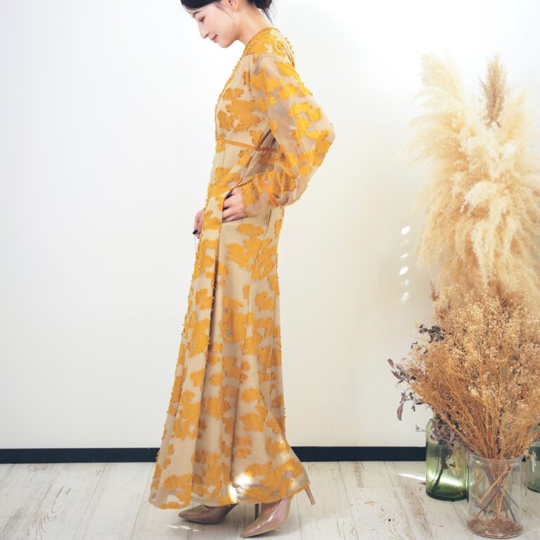 CLANE】フローフラワージャガードワンピース | FIORI