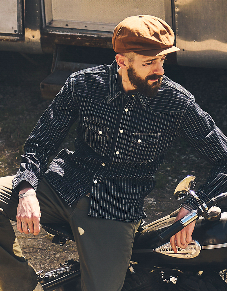 10oz デニム ウエスタンシャツ FN-SDW-001L | THE FLAT HEAD