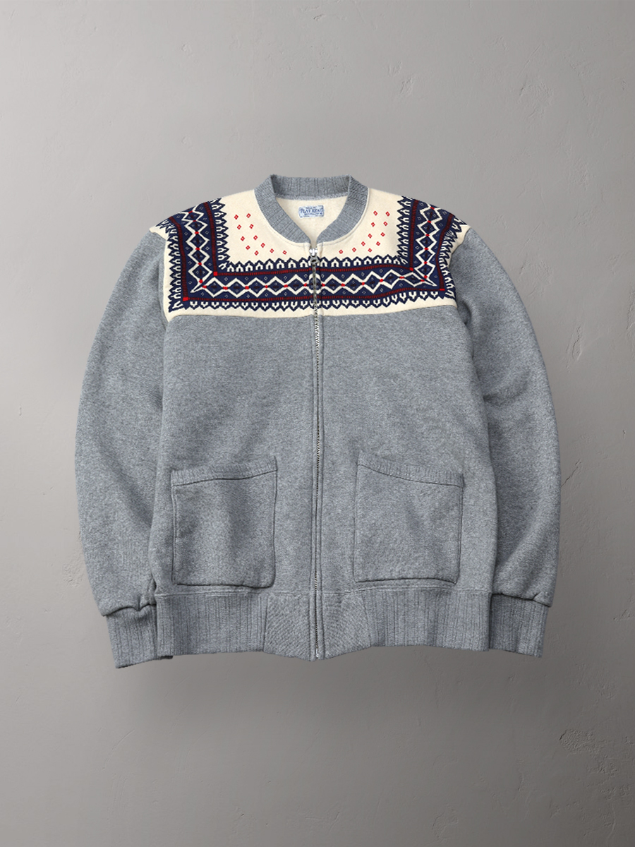 雪柄フルジップスウェット 裏起毛 FN-MSZ-211 | THE FLAT HEAD