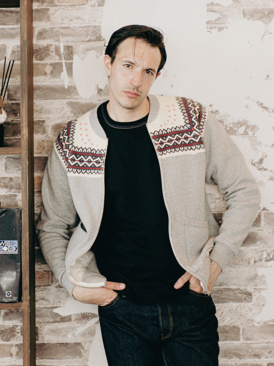 雪柄フルジップスウェット 裏起毛 FN-MSZ-211 | THE FLAT HEAD