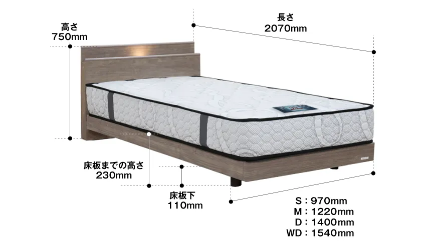 東京ベッド 95周年記念 ベッドフレーム LED照明 コンセント付 USB