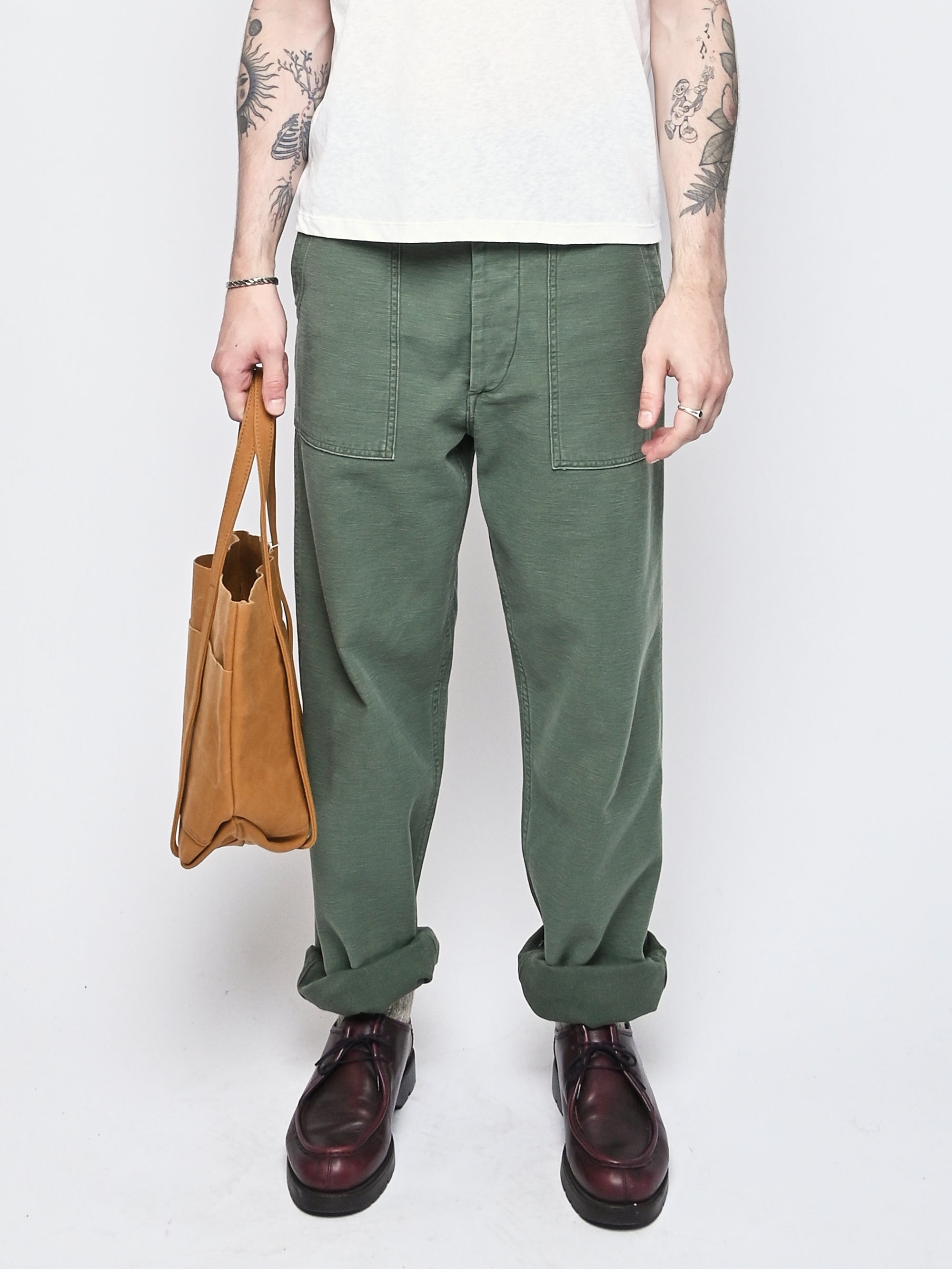 Amiacalva - Small Mustard Washed Canvas 6 Pockets Tote – Frances May