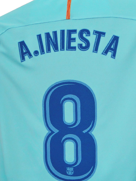 ナイキ) NIKE/17/18バルセロナ/アウェイ/半袖/スポンサー付/イニエスタ