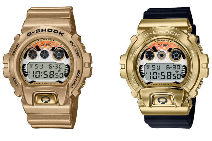 Gold Daruma Doll G-Shock Series with DW-6900GDA-9JR and GM-6900GDA