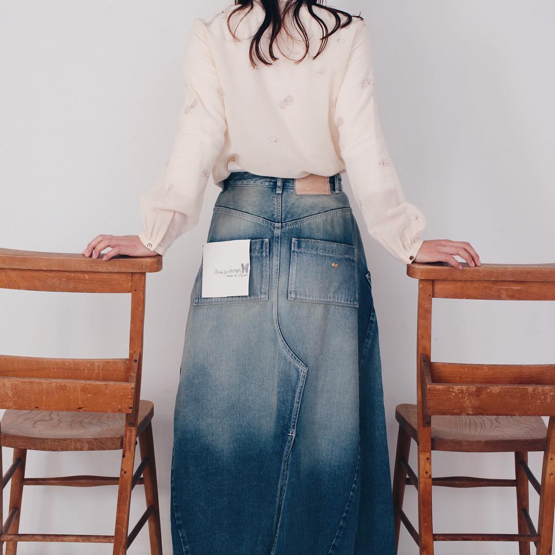 mina perhonen ミナペルホネン always デニムスカート