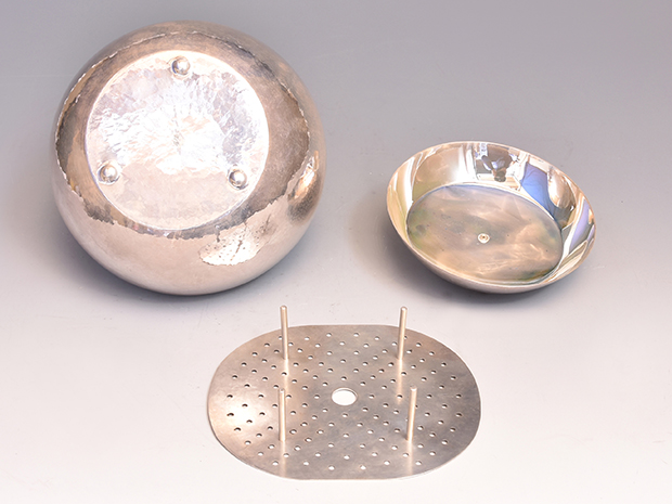 南鐐(純銀製) 蒸鍋 澤田宗味(造) 共箱 | 古美術ささき