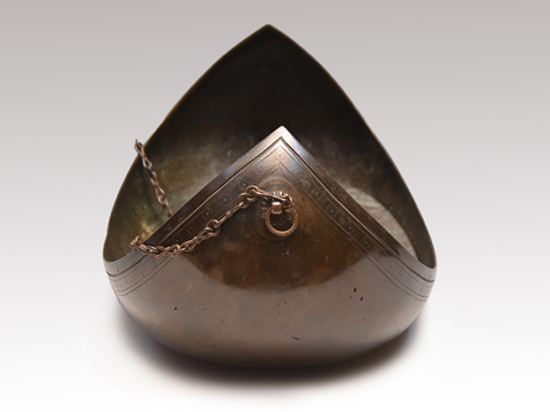 唐銅 釣舟花入 鵬雲斎箱書 | 古美術ささき