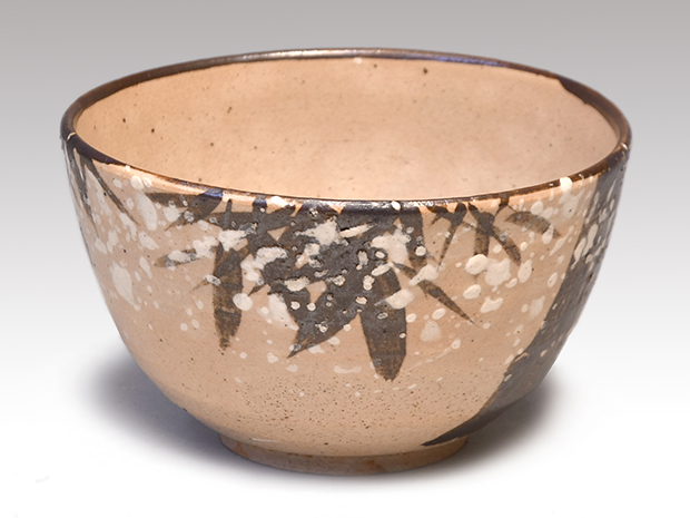 雪竹茶碗 清水楽山(作) 小堀宗明内箱書 堀田宗達外箱書 | 古美術ささき