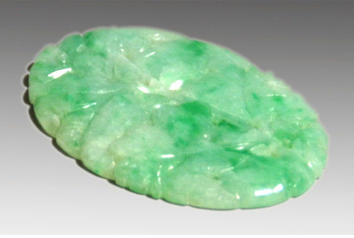 翡翠(ひすい) ジェイダイト 花文 宝石鑑別書付 | 古美術ささき