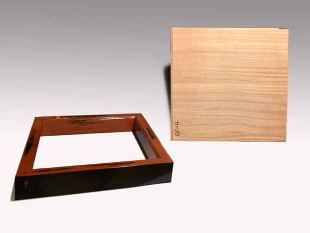 根来塗 炉縁 二代 村瀬治兵衛（作) 共箱 | 古美術ささき