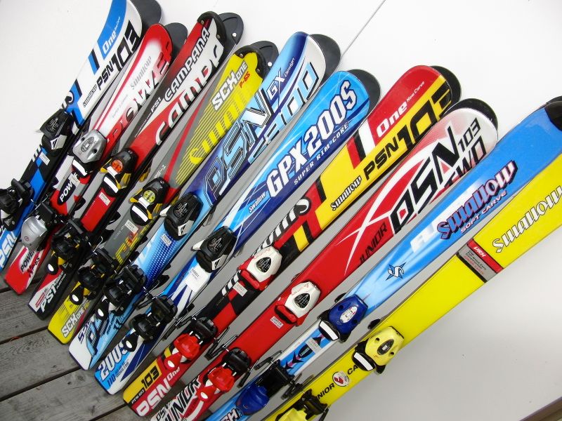 KAZAMA スキー板 106㎝ ストック ブーツ 4点セット KAZAMA スキー板