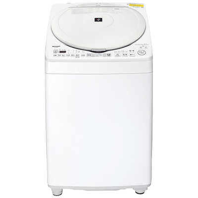 シャープ SHARP 縦型乾燥洗濯機 ホワイト 洗濯8.0kg 乾燥4.5kg ヒータ