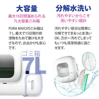 PETKIT PuraMax2 自動洗浄トイレボックス ペットキット P9902 の通販