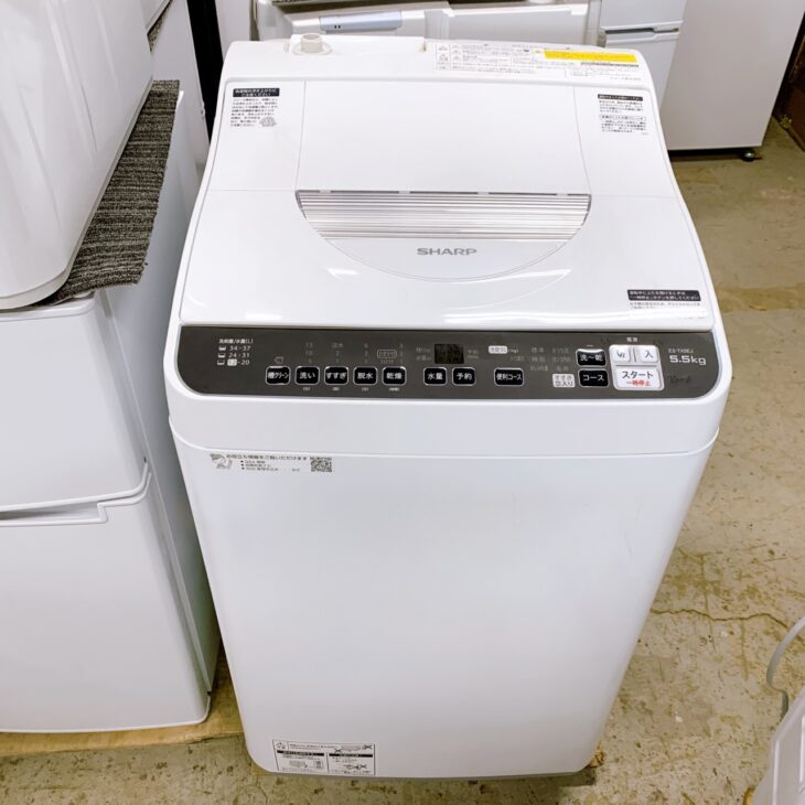 福島県大熊町へ出張買取 SHARP 電気洗濯乾燥機 ES-TX5EJ-W 使用感が