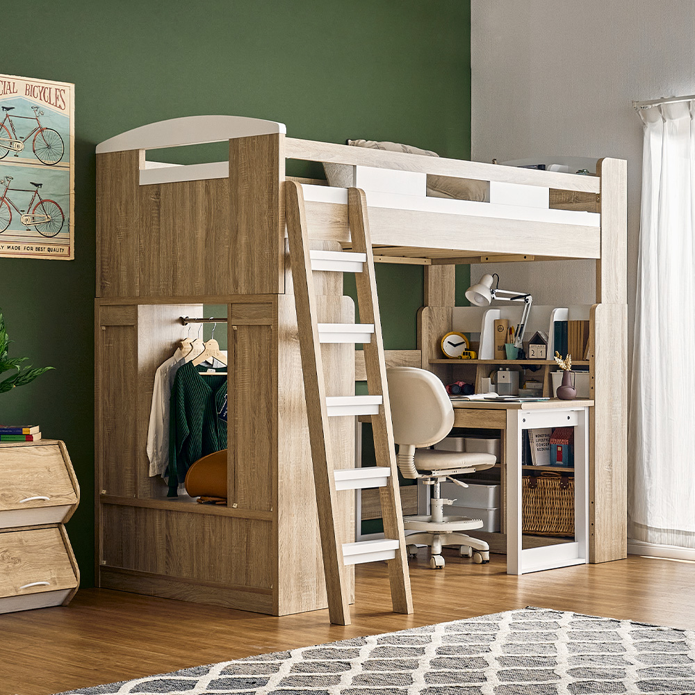 ロフト システムベッド 分割可能 Chambre8(シャンブル8) 8色対応の通販