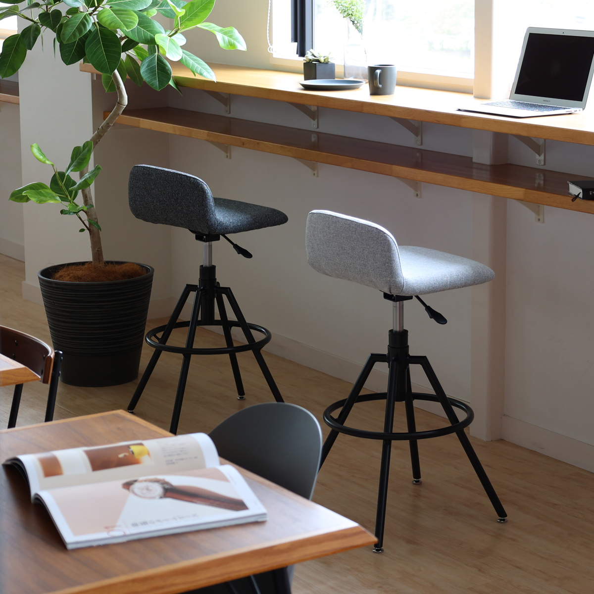 ハイスツール3724 幅420 奥行460 高さ765-845 IB-OFS3724 通販