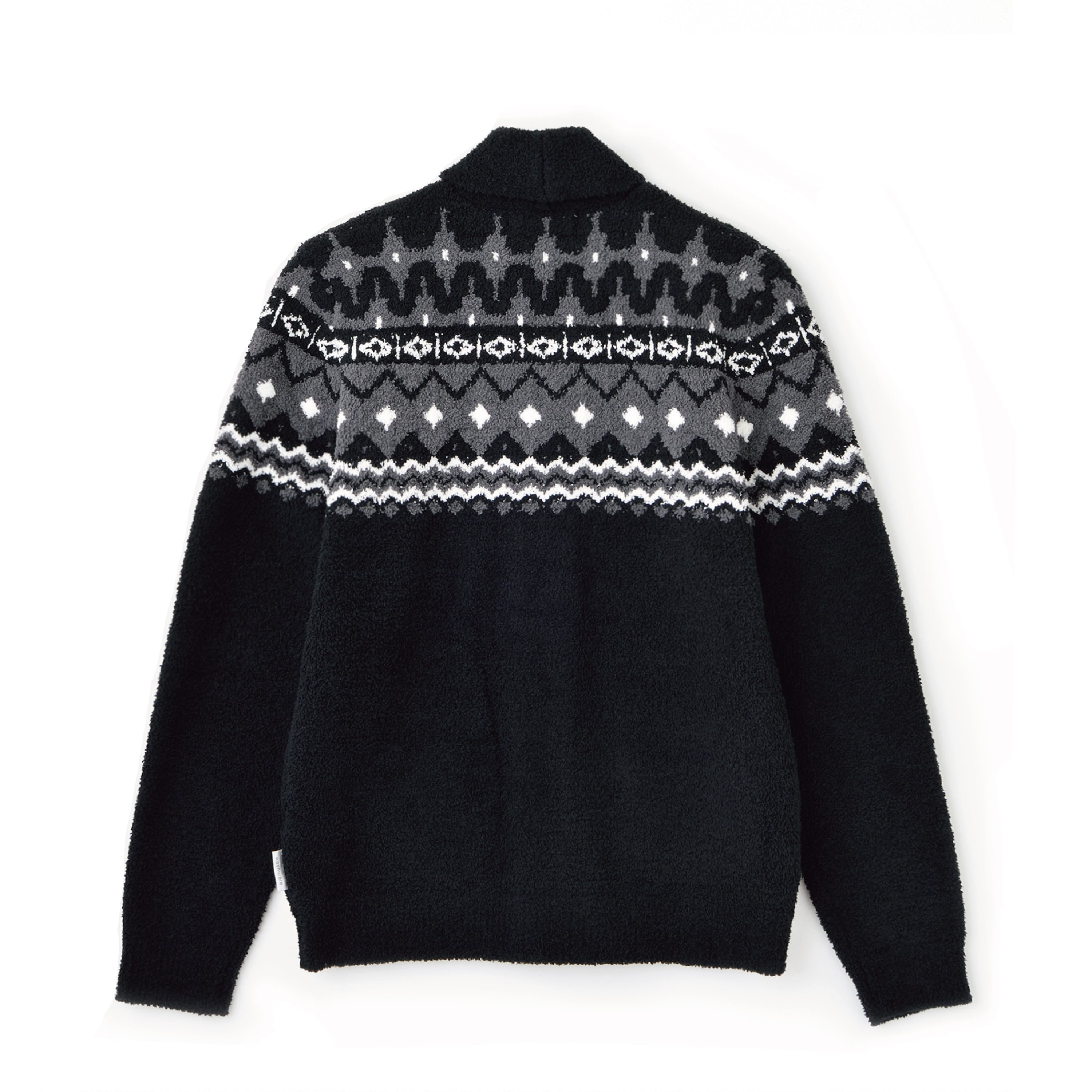 JACQUARD CARDIGAN(M black/darkgray/creme): WEAR | kashwere Japan