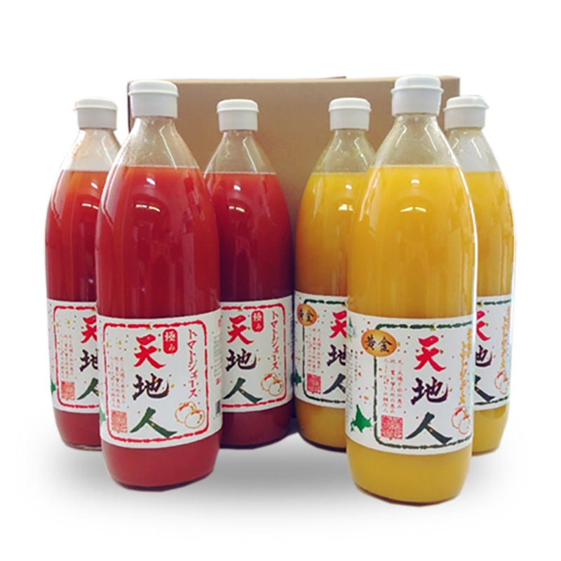 天地人トマトジュース 6本セット【TKSタングロン】 - 北海道発見市場