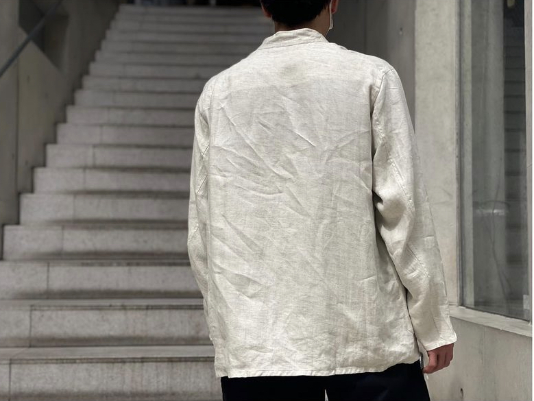 COMOLI/コモリ】×Salvatore Piccolo リネンヘリンボーンスタンドカラー