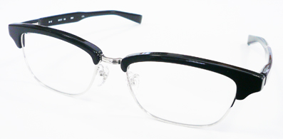 フォーナインズメガネミックスフレームM-15 カラー9002 ブラック×シルバー