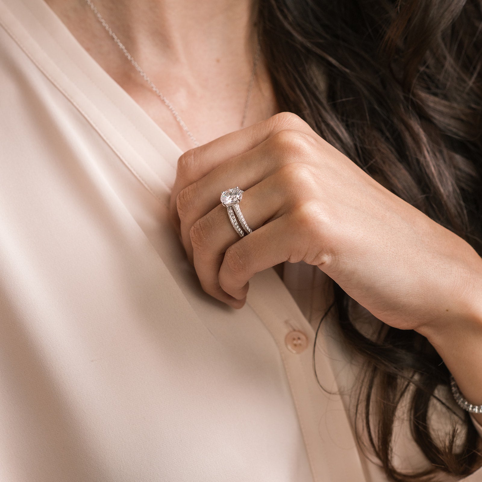 Knife Edge Milgrain Diamond Cathedral Engagement Ring – Kirk Kara