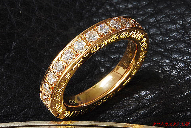 クロムハーツ 22Kスペーサーリング3mm ダイヤモンドパヴェ ｜ クロム