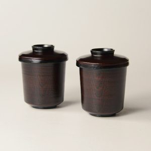 太田修嗣①洗朱根来角隅切盆 漆芸 太田修嗣展】 Exhibition of OTA