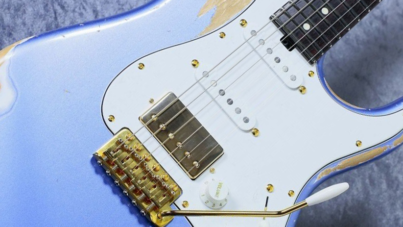 Red House Guitars Piccola S/SSH Matching Head Heavy Aged ~Ice Blue