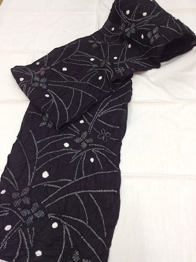 絞の里】有松鳴海絞り浴衣 黒 - きもの館【久五郎】