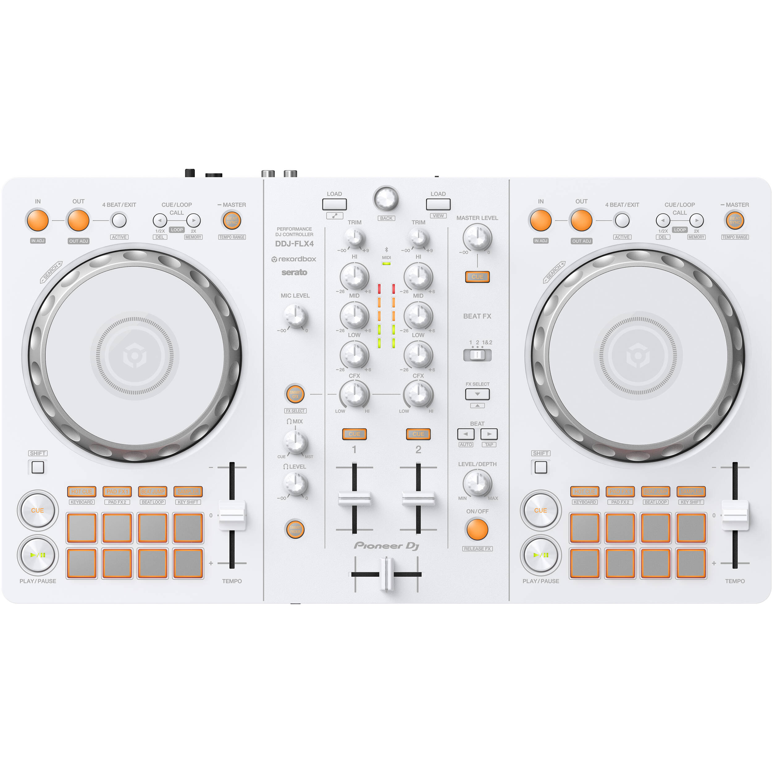 Pioneer DDJ-FLX4-W 2-Channel DJ Controller Limited Edition - White