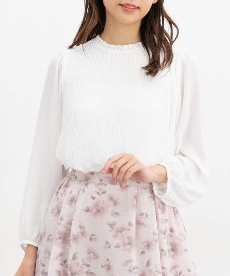 プリーツ使いブラウス: トップス｜ハニーズ公式通販