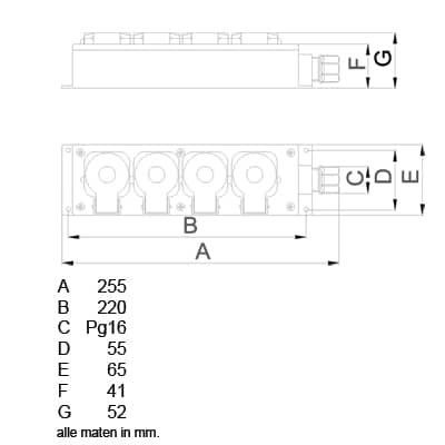 Verdeeldoos 4-voudig BD16 12.814.000 - Hateha
