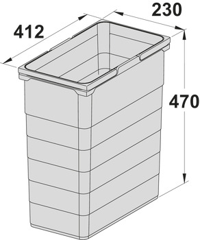 XL replacement bin | online at HÄFELE
