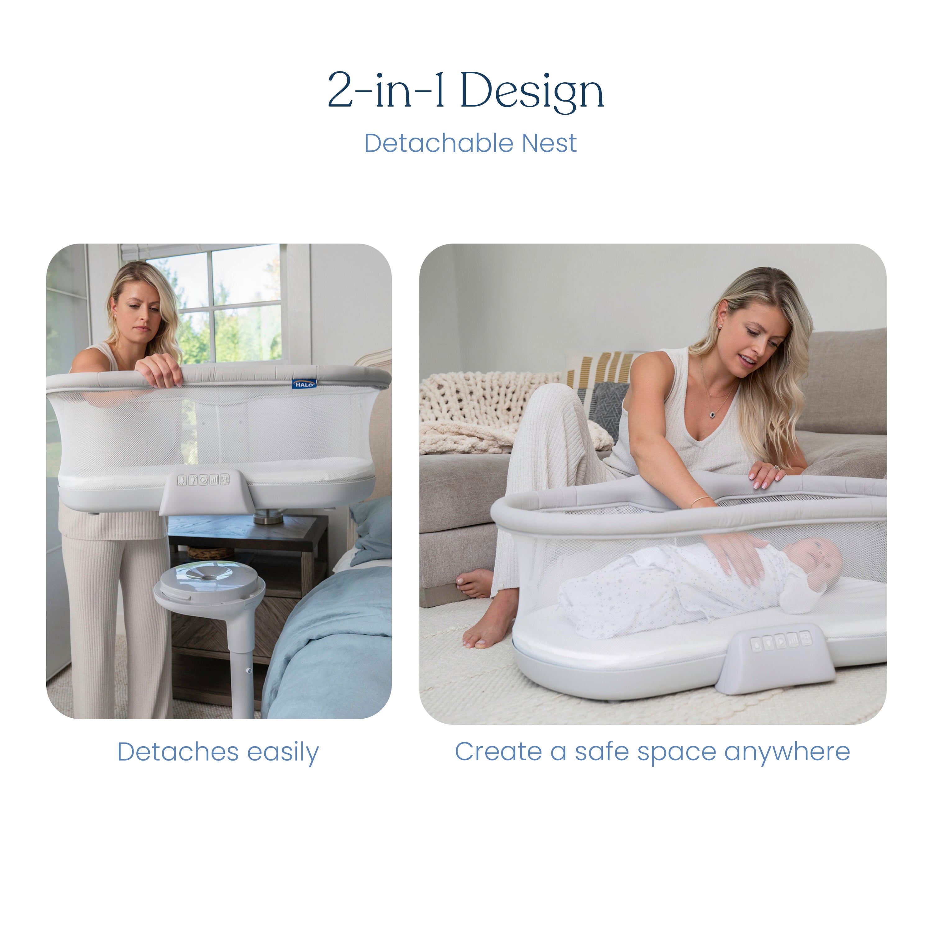 BassiNest® Soothing Swivel Sleeper 3.0S Bedside Bassinet | HALO