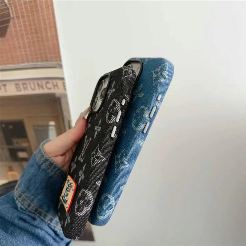 デニム スマホケース ルイヴィトン iphone16pro/16promax ケース