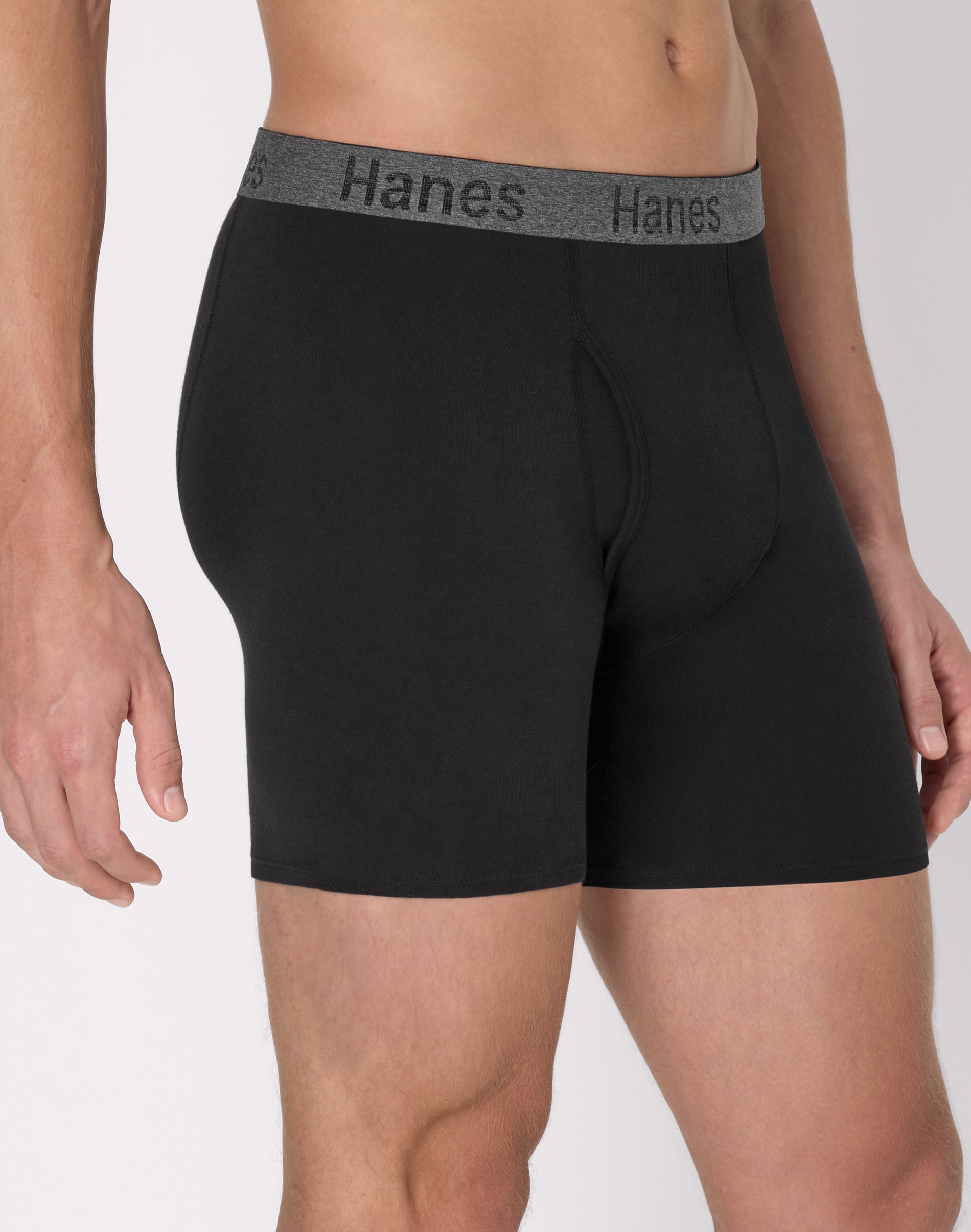 Hanes Stay Dry Pouch Men's Cotton Stretch Boxer Brief Underwear
