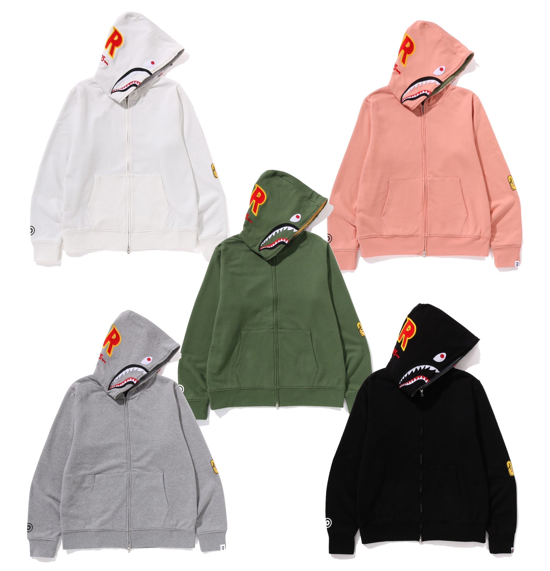 A BATHING APE 2ND SHARK FULL ZIP HOODIE – happyjagabee store