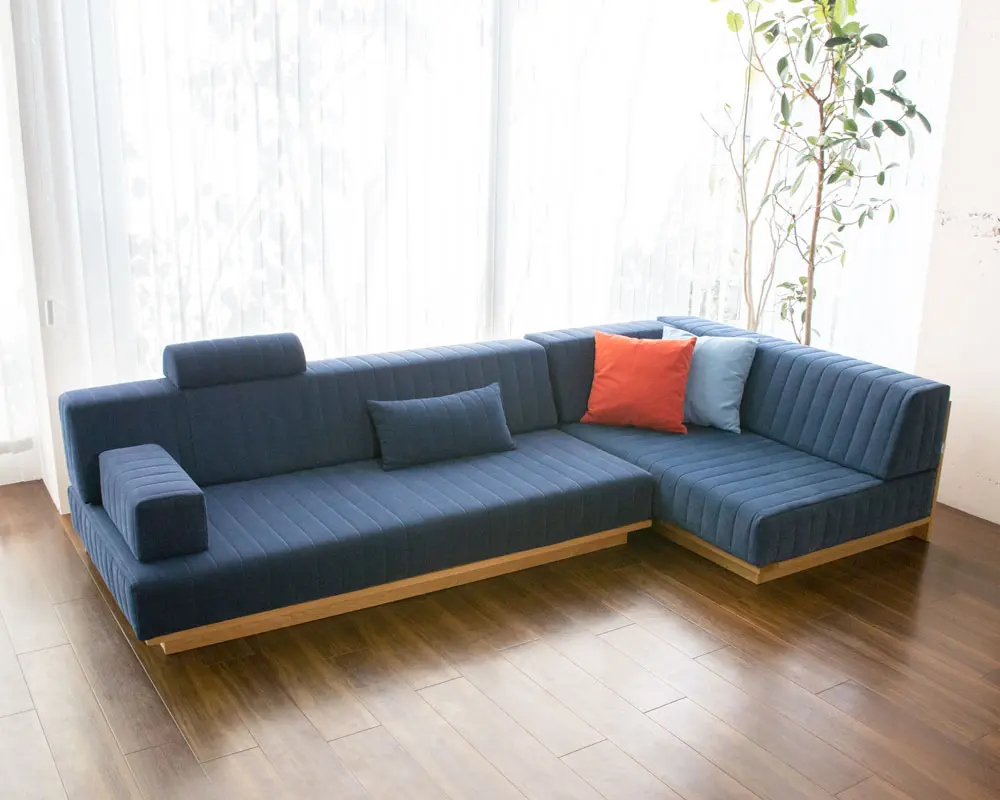 つみきソファと合わせて使う専用のウッドフレーム「つみきの木」商品