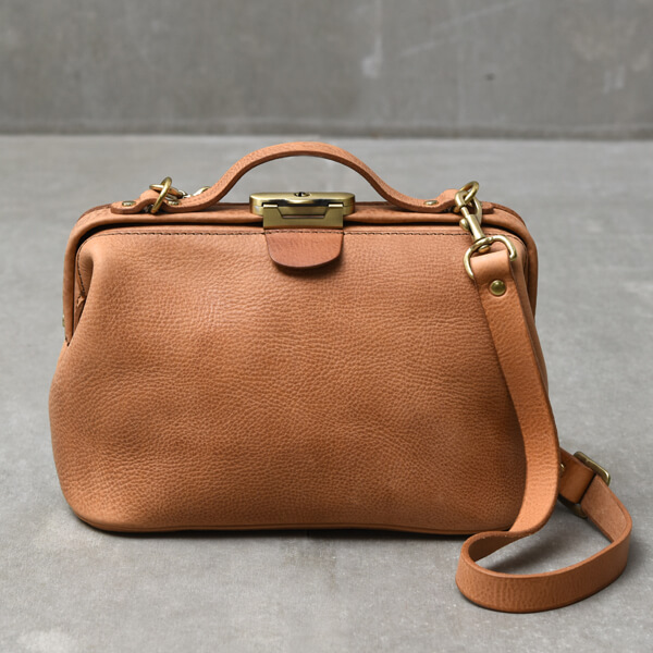 HERZヘルツ口枠2wayレザーボストンバッグ がま口本革ダレス｜HERZヘルツ口