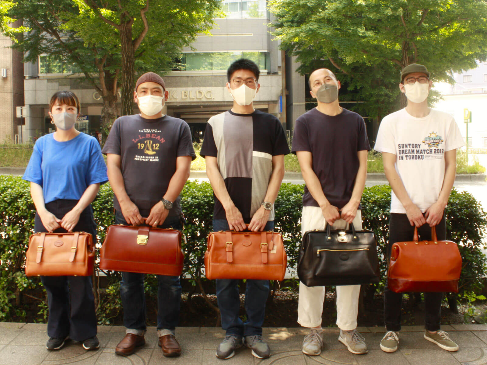 口枠ボストンバッグで並んでみました！｜革鞄・革小物のHERZ公式通販