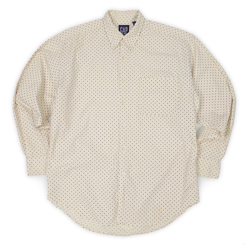 90's OLD GAP ポルカドット柄 ボタンダウンシャツmtp03353001682052