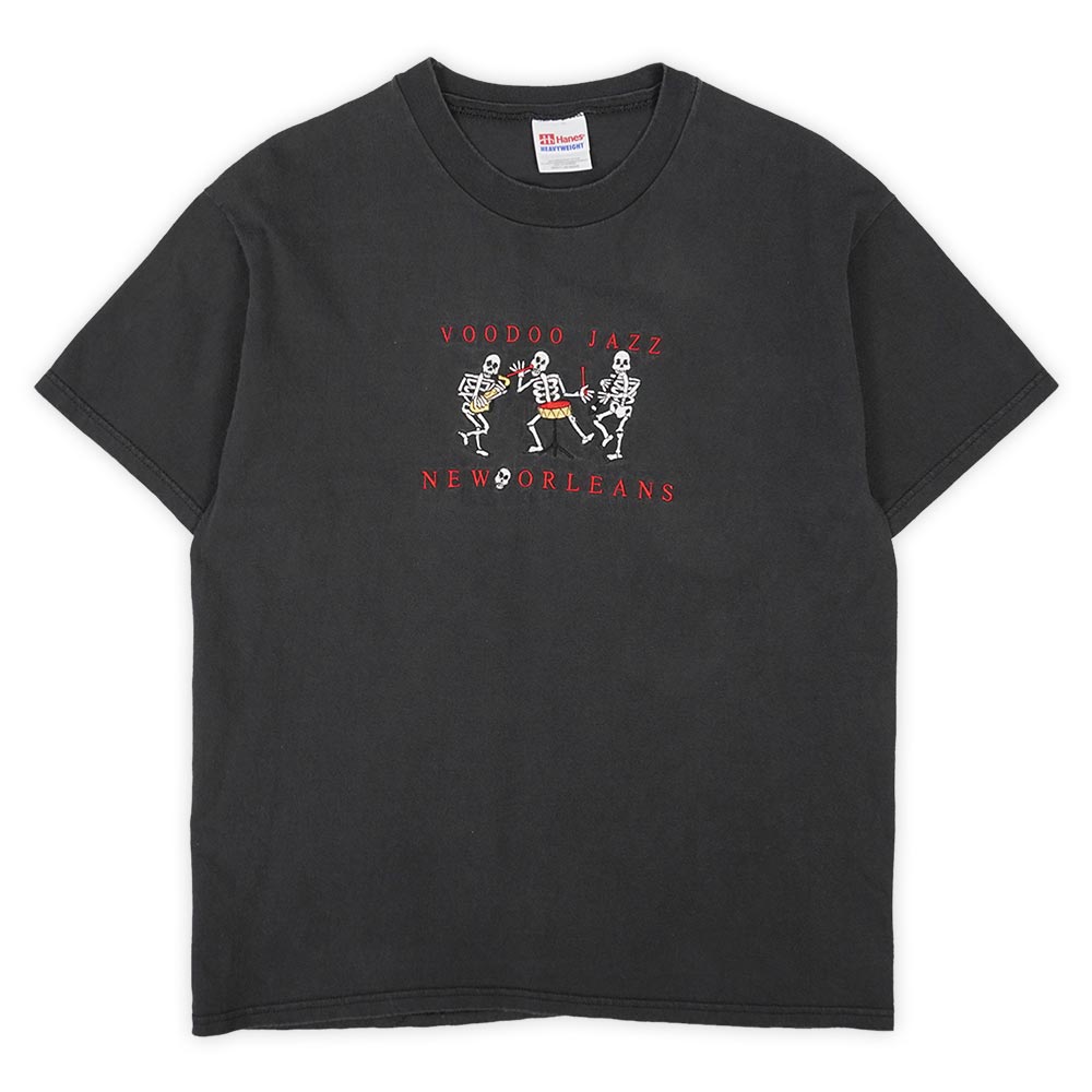 Early 00's VOODOO JAZZ NEW ORLEANS ロゴ刺繍Tシャツ