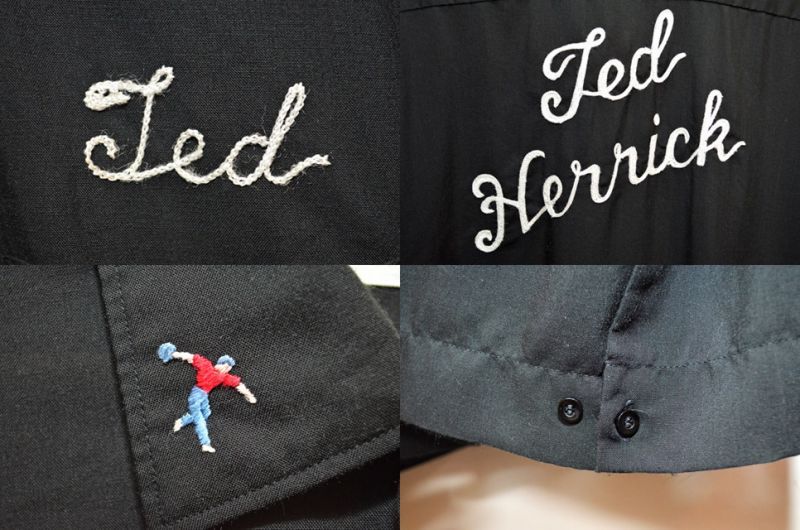 60's King Louie S/S ボーリングシャツ “BLACK” - used&vintage box Hi