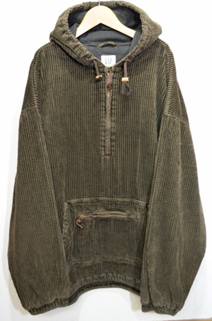 90's GAP 太畝コーデュロイ アノラックパーカー - used&vintage box Hi