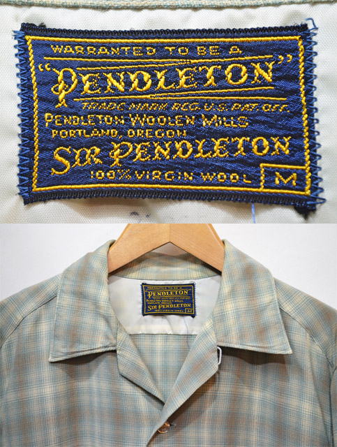 50's Pendleton ウールシャツ 