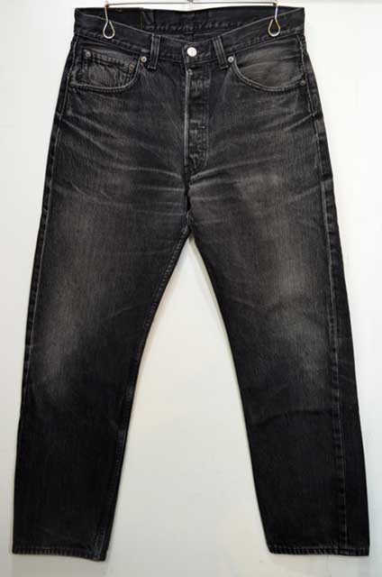 90's Levi's 501 ブラックデニムパンツ “ヒゲ / CANADA製