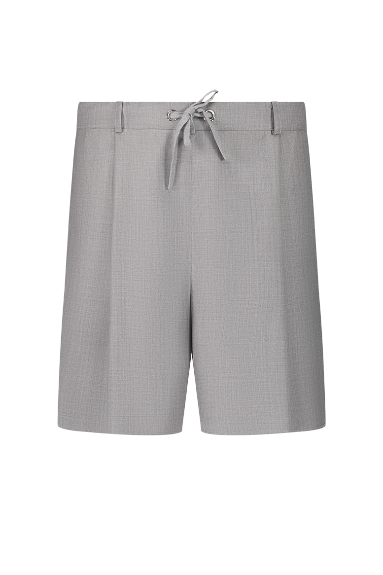 GRAY VIRGIN WOOL SHORTS SHARING PANTS - www.high-light-studio.com